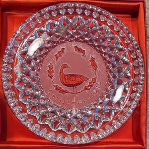 Waterford Crystal Plate Dish 1989 with original Red Gift Box